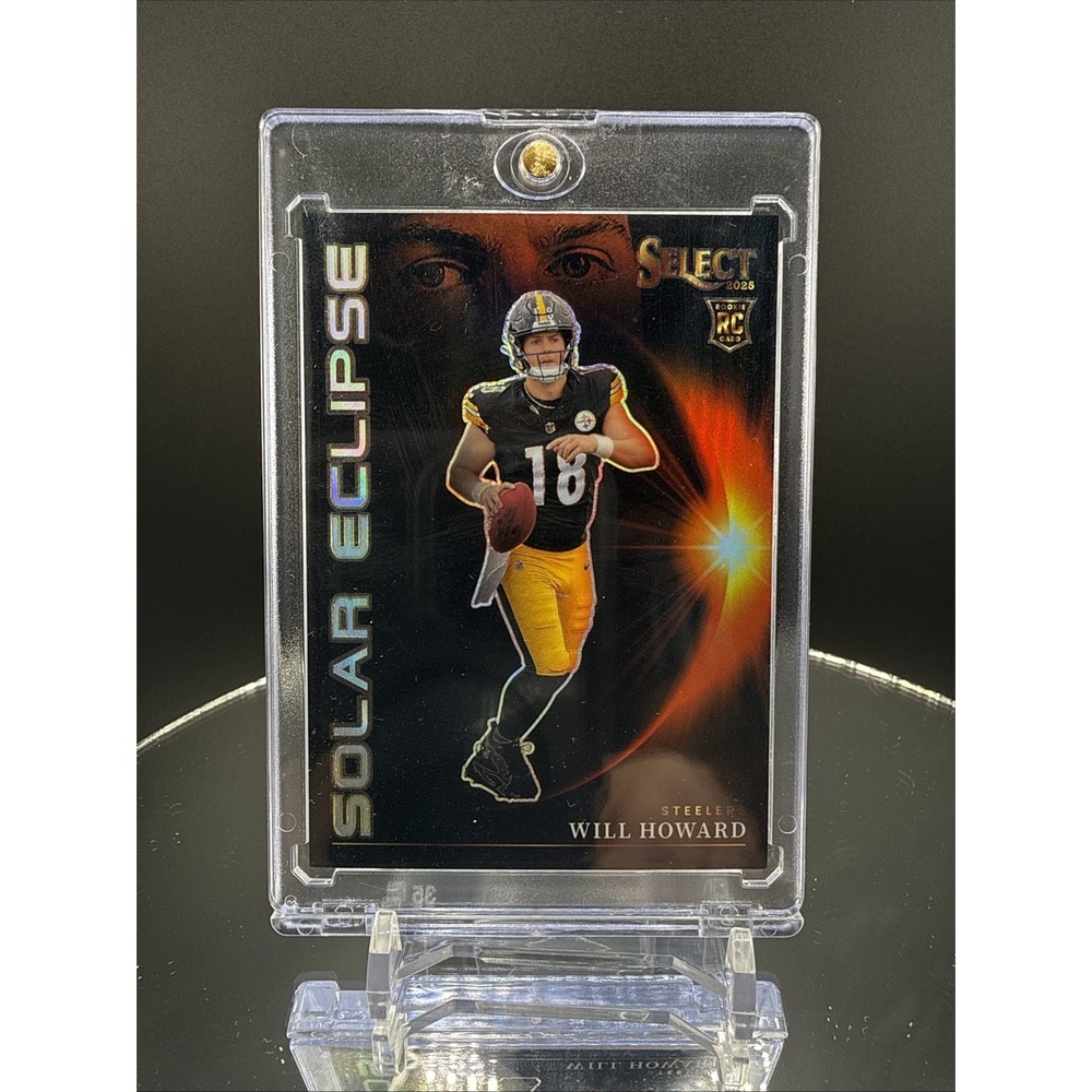 2025 Panini Select Will Howard #6 Rookie Solar Eclipse SSP Steelers